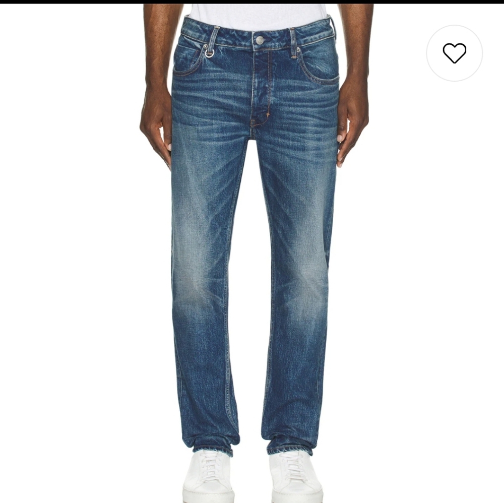 NWT NEUW Lou Slim Seventeen Jeans Dark Indigo REVOLVE Men's 34/32